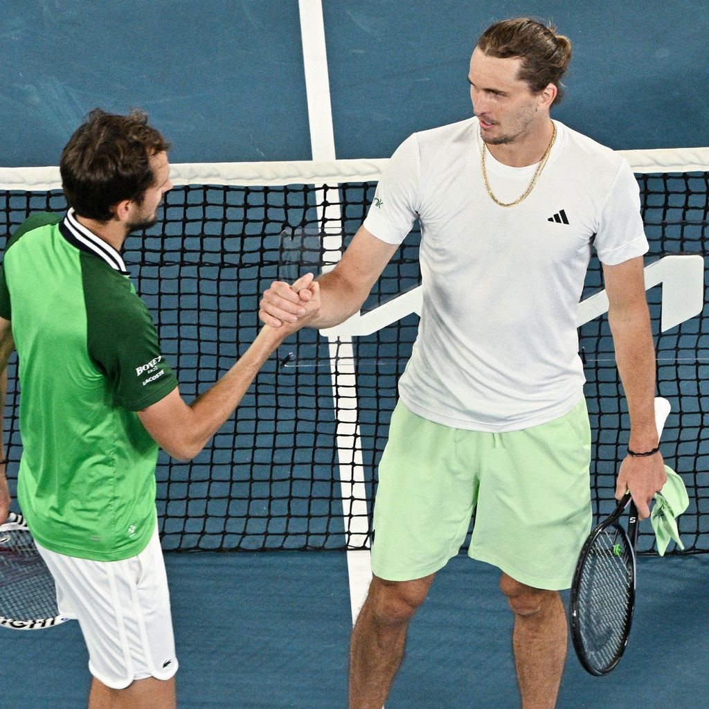 Daniil Medvedev und Alexander Zverev bei den Australian Open