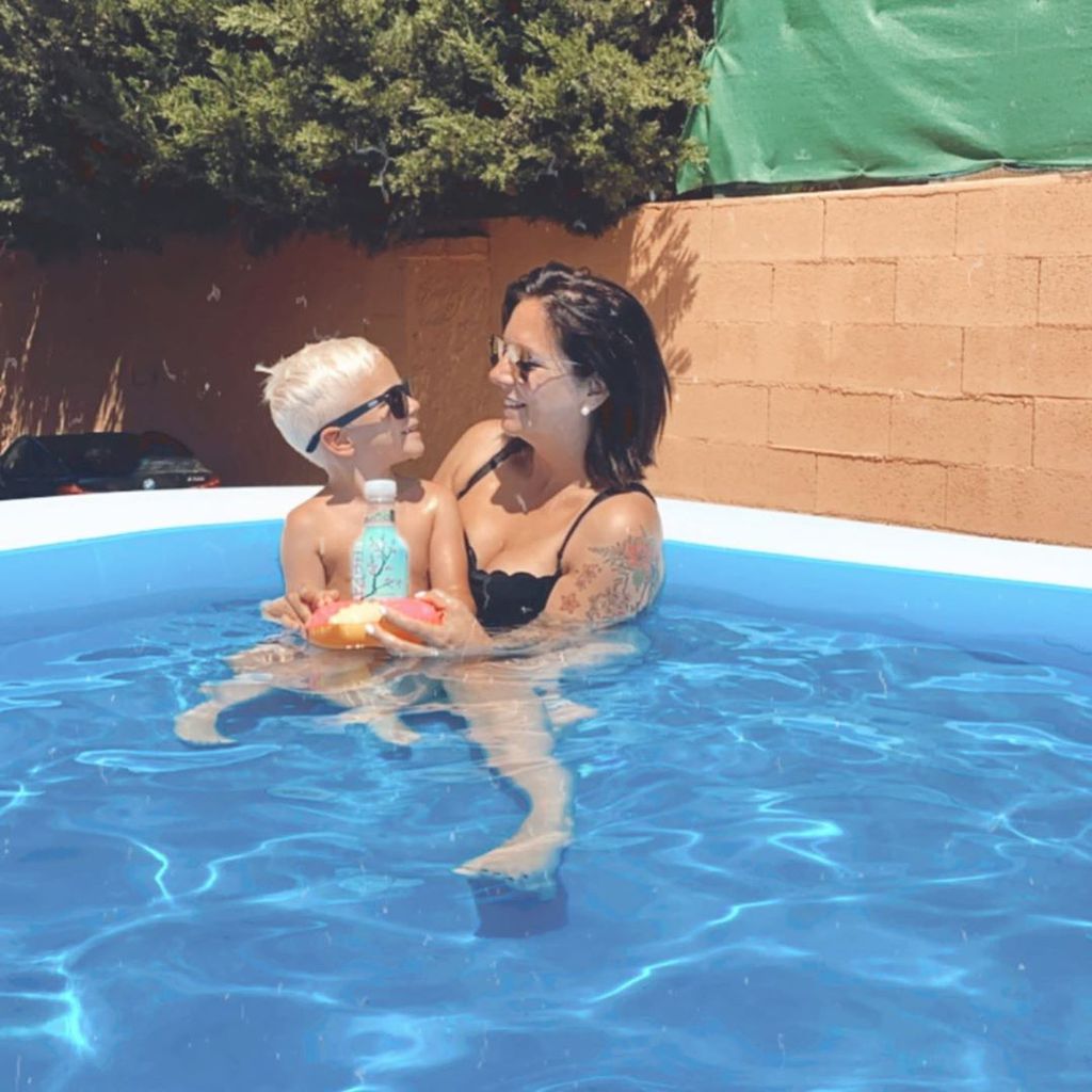 Danni Büchner und ihr Sohn Diego Armani