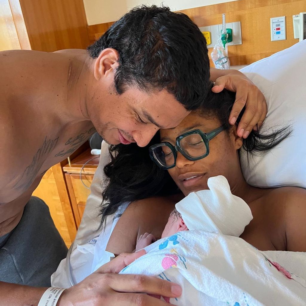Darius Jackson und Keke Palmer mit ihrem Sohn