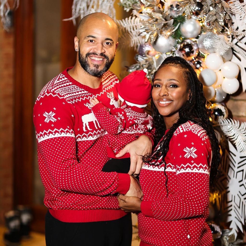 Darren Randolph, Alexandra Burke und ihr Kind an Weihnachten