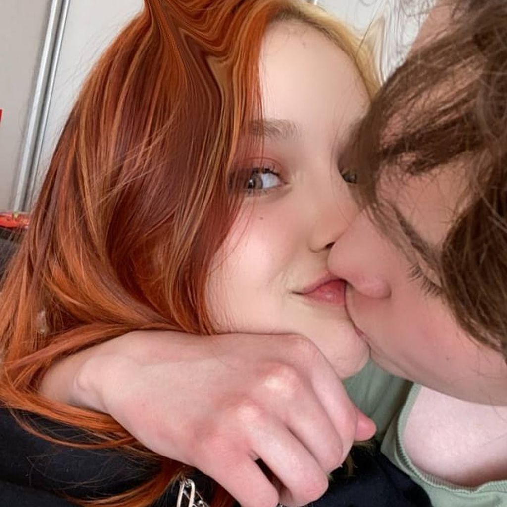 Darya Sudnishnikova mit ihrem Freund