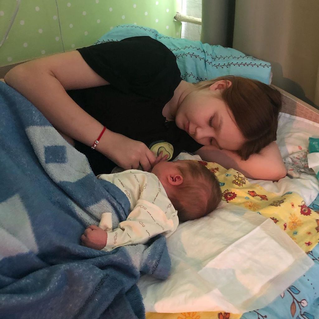 Darya Sudnishnikova und ihr Baby Emily, September 2020