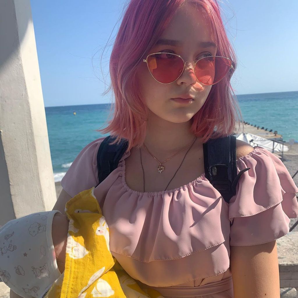 Darya Sudnishnikova mit ihrer Tochter Emily, Oktober 2020