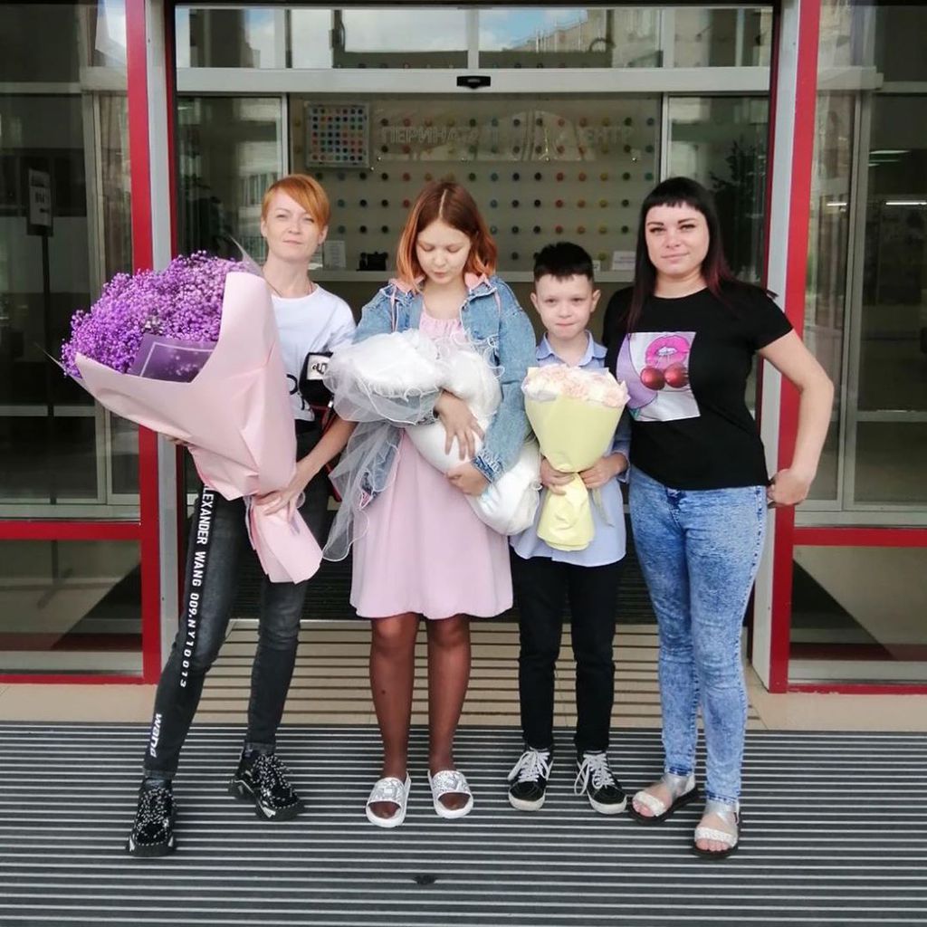 Darya Sudnishnikova und ihre Familie