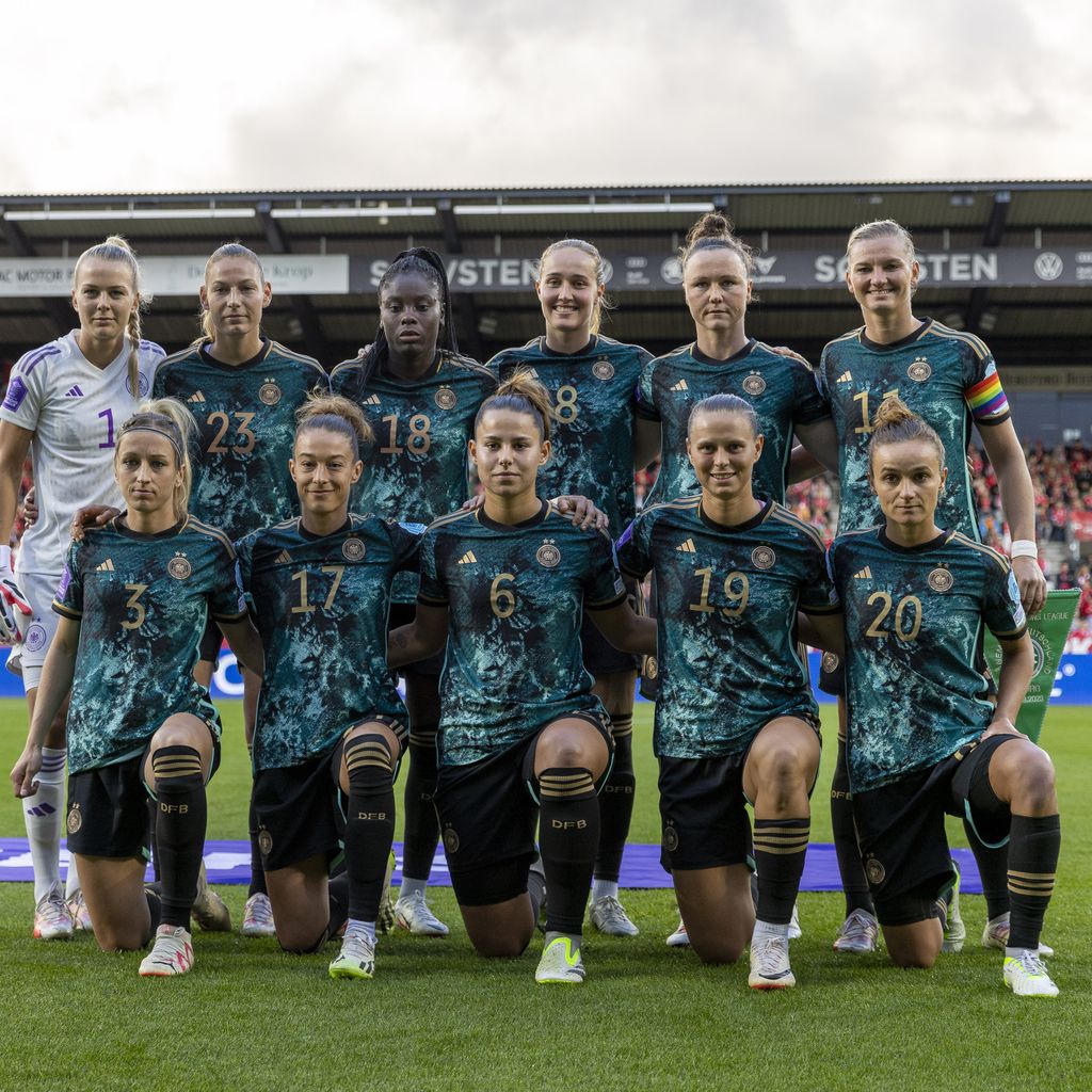 Das deutsche Nationalteam bei der Niederlage gegen Dänemark, September 2023