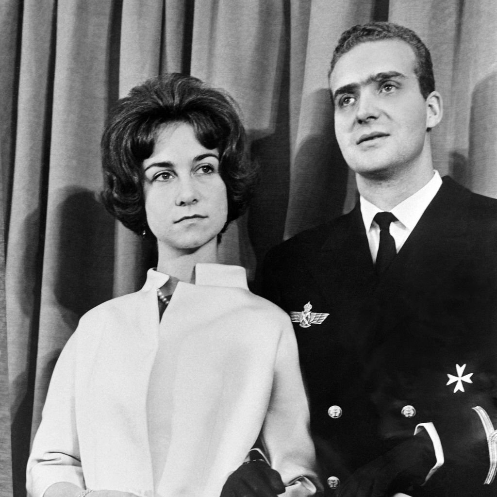 Das einstige spanische Königspaar Sofía und Juan Carlos 1975