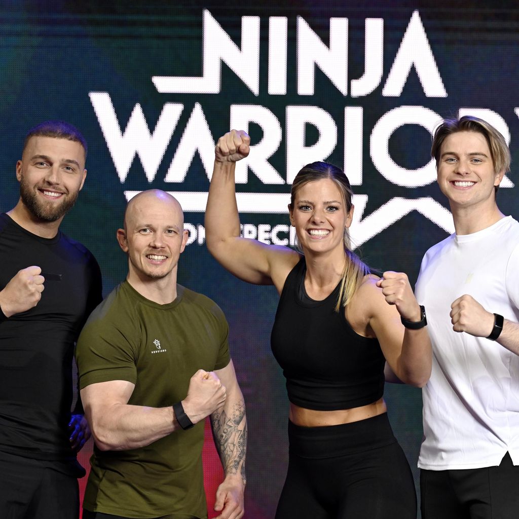 Das "Ninja Warrior Germany – Promi-Special"-Team Köppi Filip Pavlovic, Fabian Hambüchen, Mona Steven