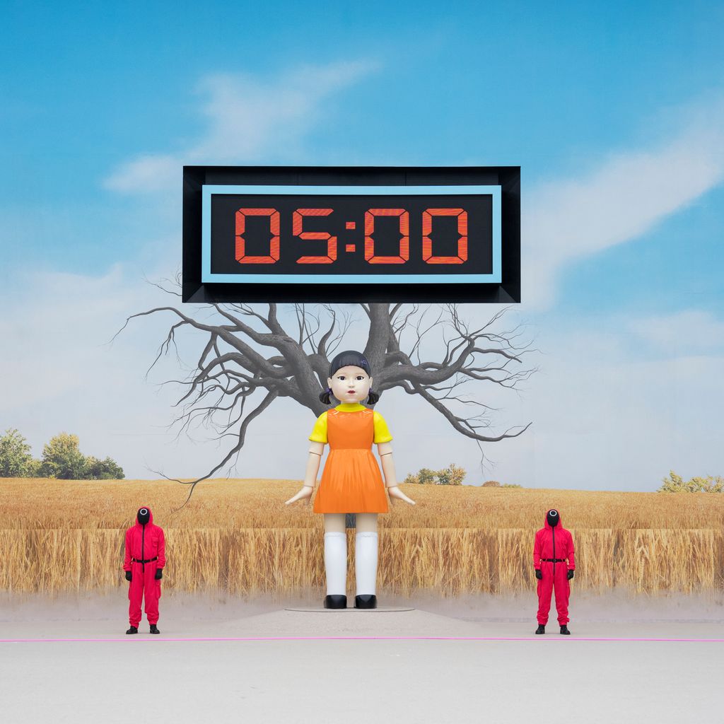 Das Spiel "Rotes Licht, Grünes Licht" bei "Squid Game: The Challenge" 2023