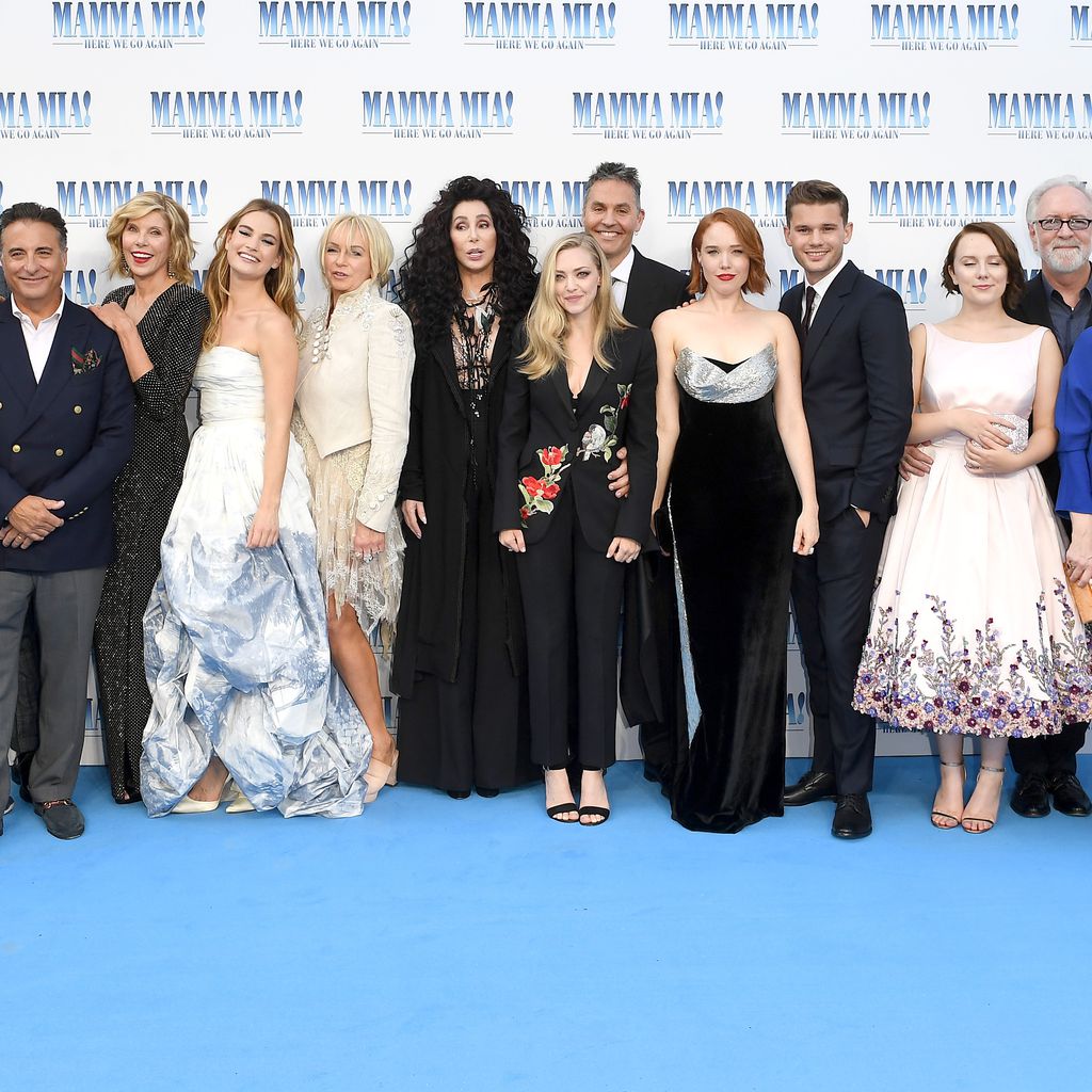 Das Team von "Mamma Mia! Here We Go Again" bei der Premiere