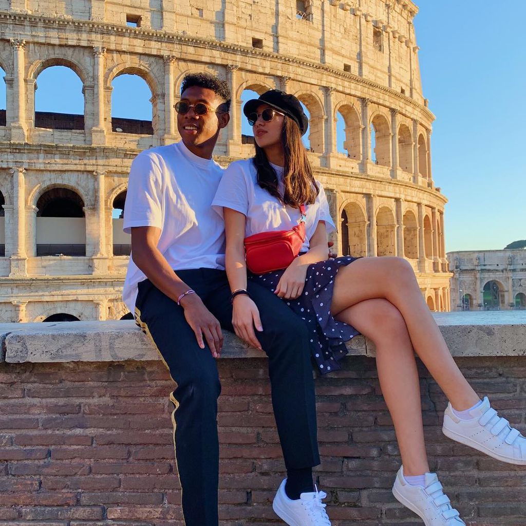 Fußballer David Alaba und seine Freundin Shalimar Heppner