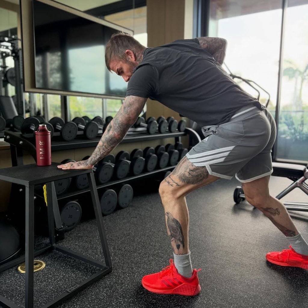 David Beckham beim Home-Training in Miami-Villa