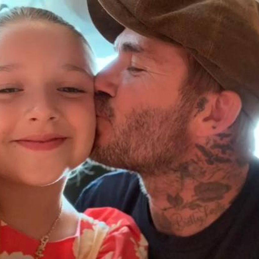 David Beckham und seine Tochter Harper