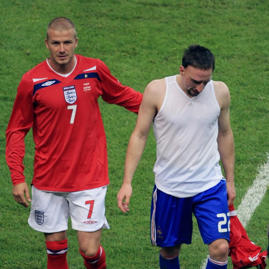 David Beckham und Franck Ribéry, Fußballer