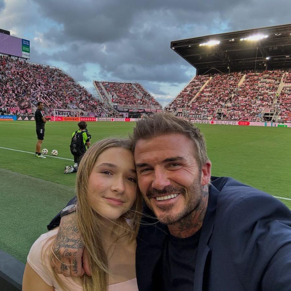 David Beckham und seine Tochter Harper Seven