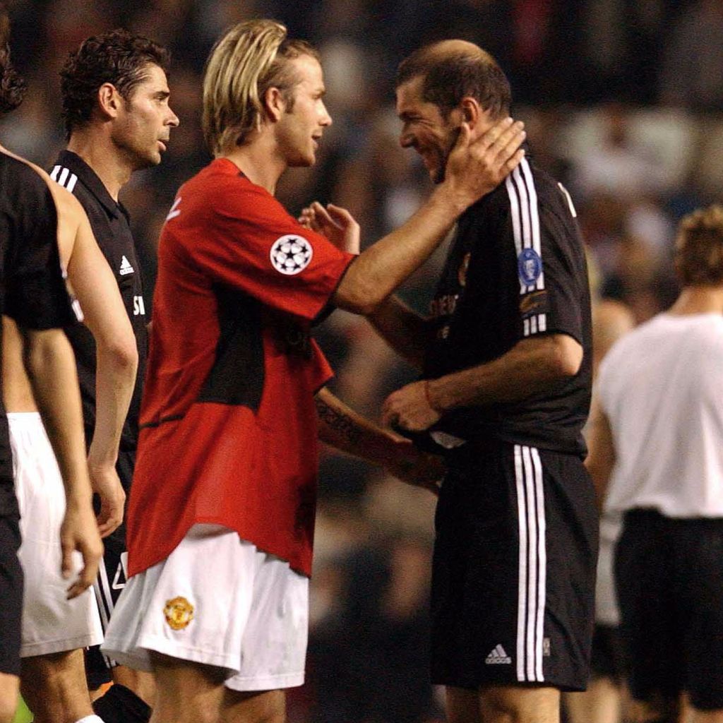 David Beckham und Zinedine Zidane