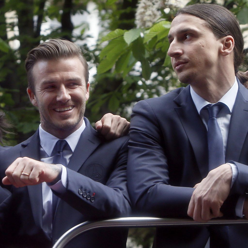 David Beckham und Zlatan Ibrahimovic im Mai 2013