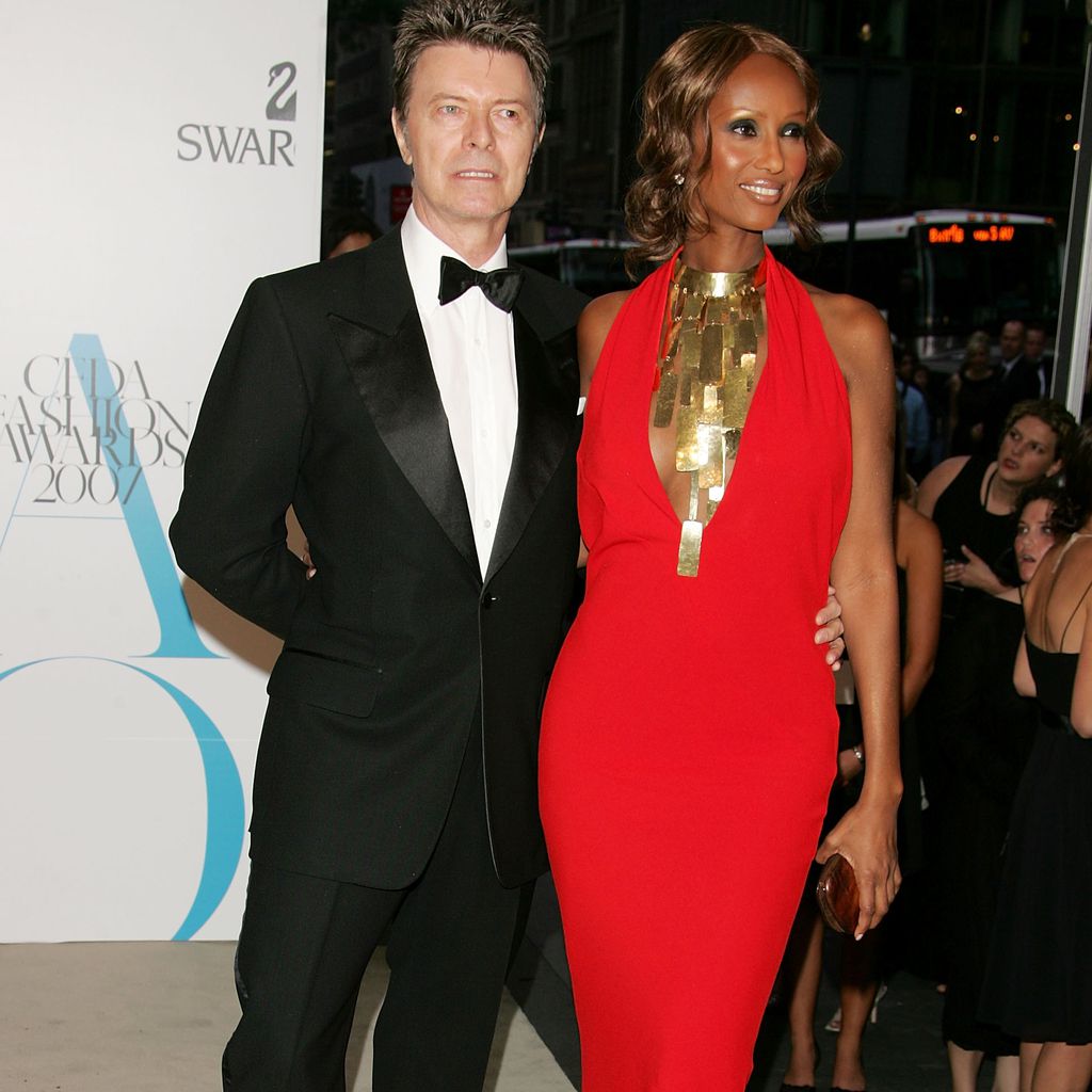 David Bowie mit Ehefrau Iman bei den Cfda Fashion Awards in New York 2007