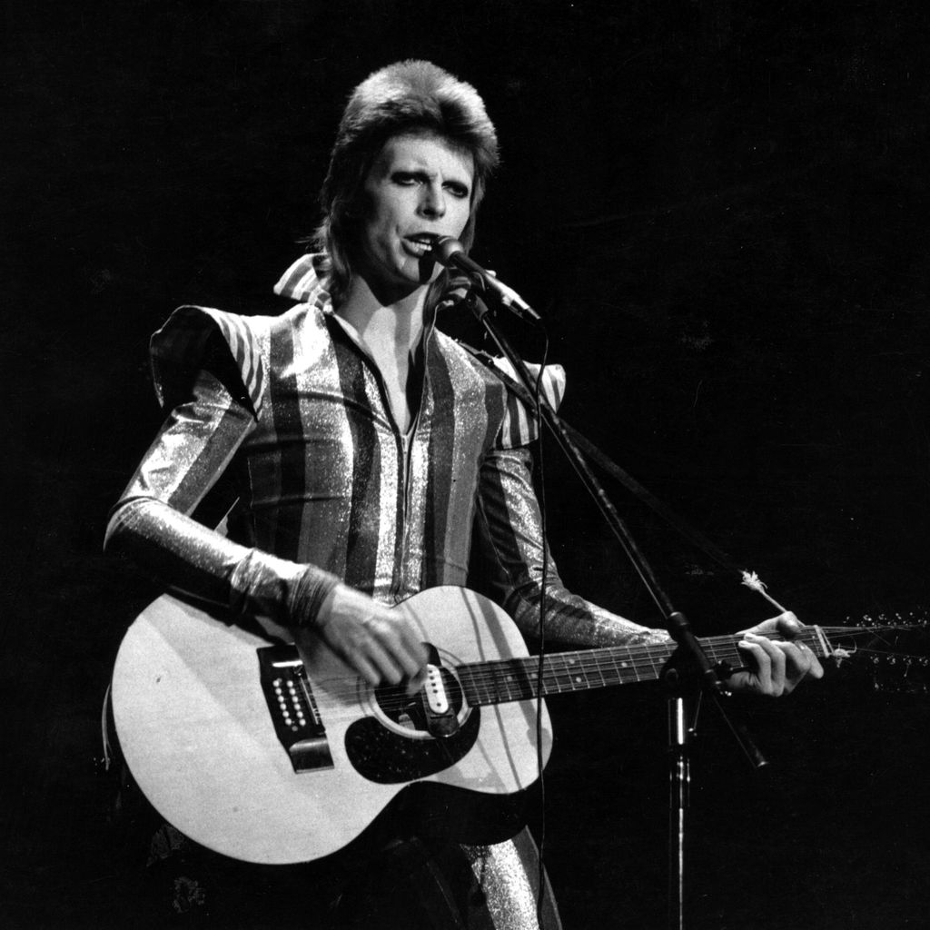 David Bowie bei einem Konzert in London, 1973