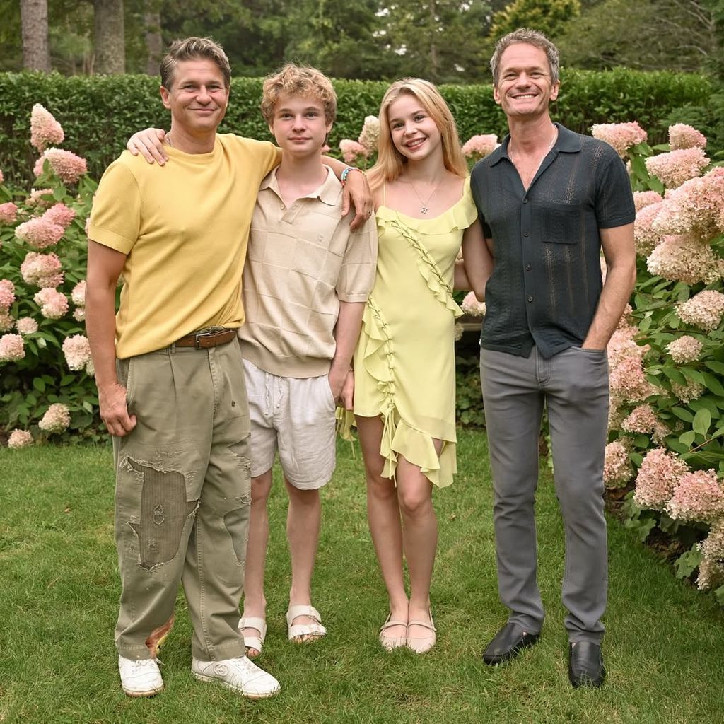 David Burtka und Neil Patrick Harris mit ihren Kindern Gideon Scott und Harper Grace Burtka-Harris