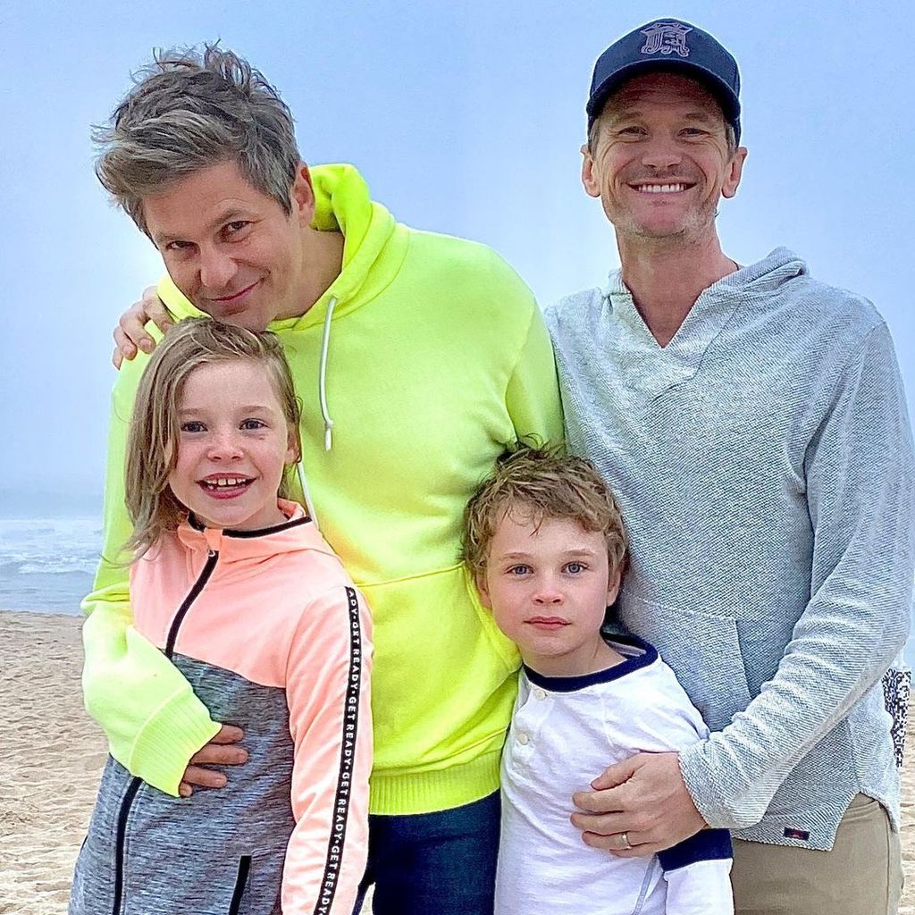 David Burtka, Neil Patrick Harris und ihre Kinder im Juni 2022