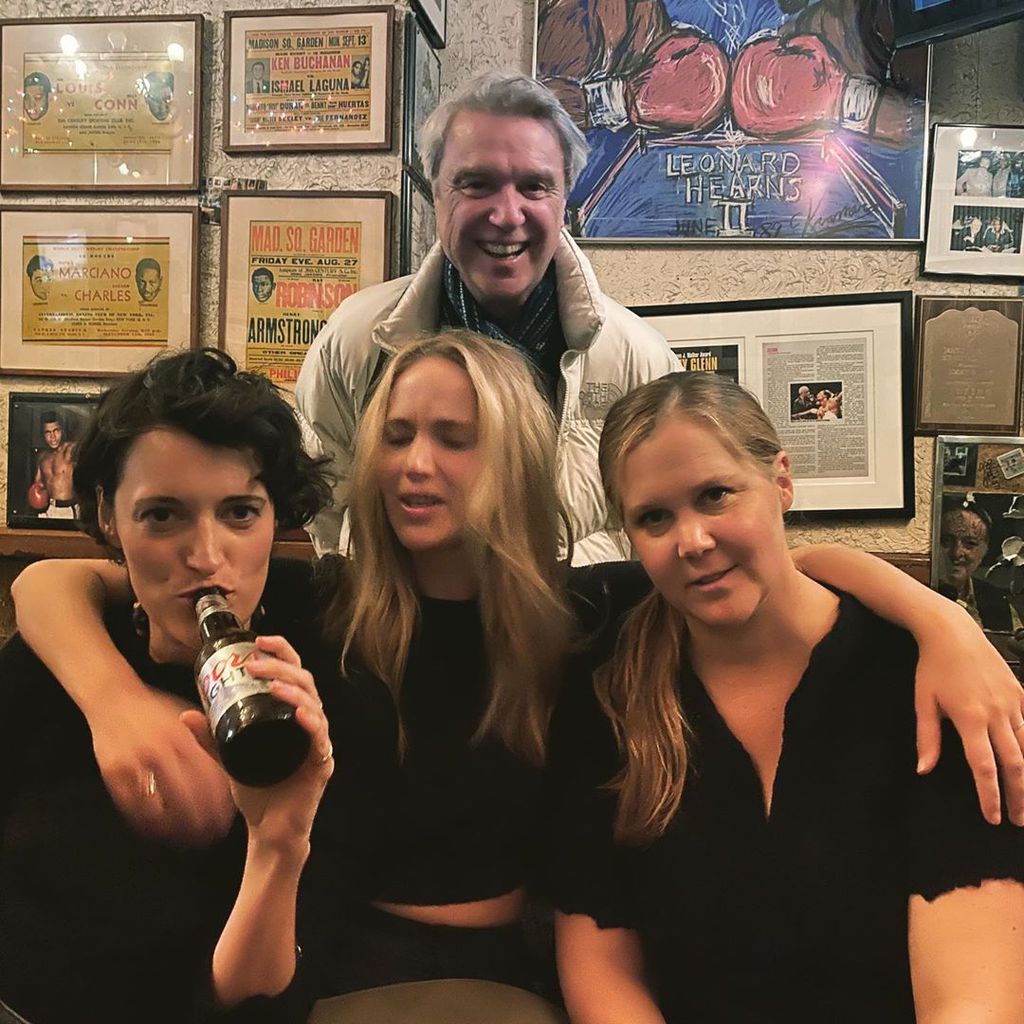 David Byrne, Phoebe Waller-Bridge, Jennifer Lawrence und Amy Schumer