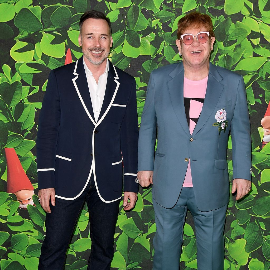 David Furnish und Elton John bei der "Sherlock Gnomes" London Family Gala, 2018