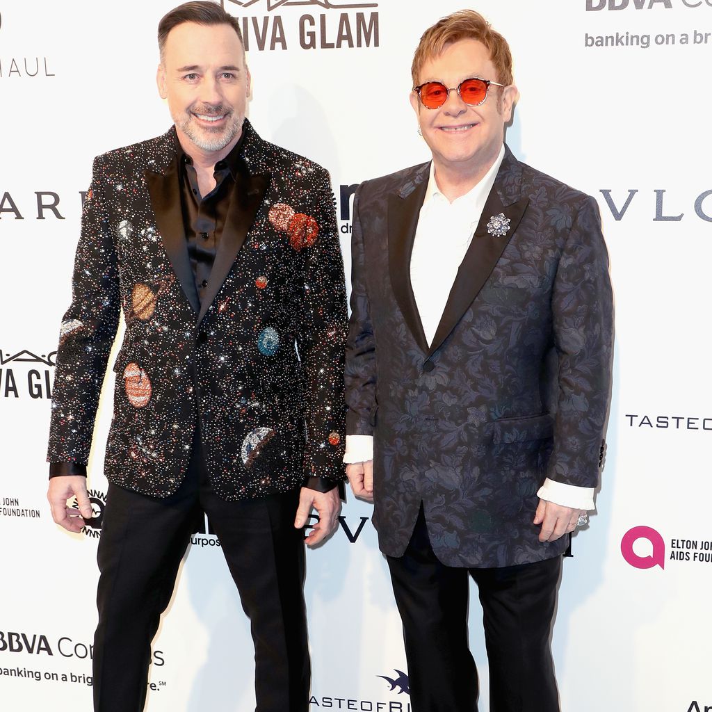 David Furnish und Elton John bei einem Event der Elton John AIDS Foundation