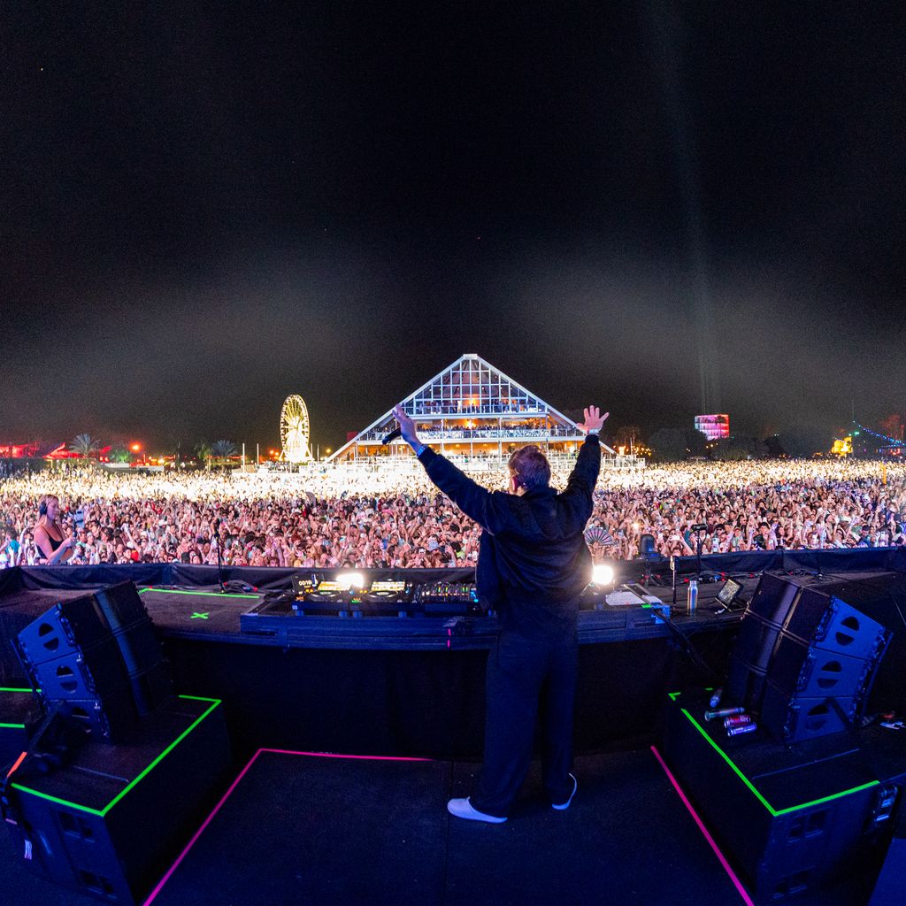 David Guetta auf der Quasar Stage beim Coachella Valley Music and Arts Festival 2026 in Indio, Kalifornien