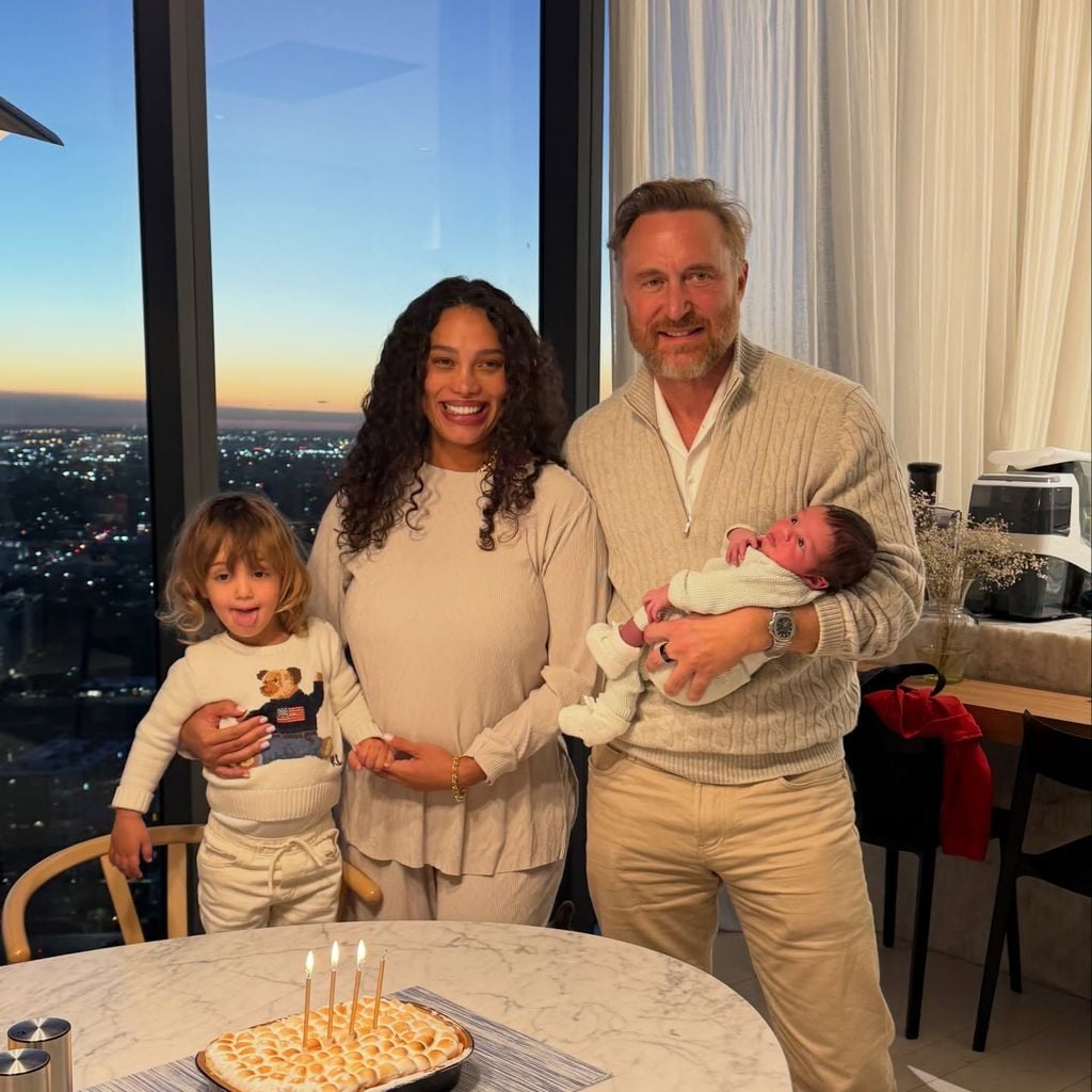 David Guetta und Jessica Ledon mit ihren Kindern, Februar 2026