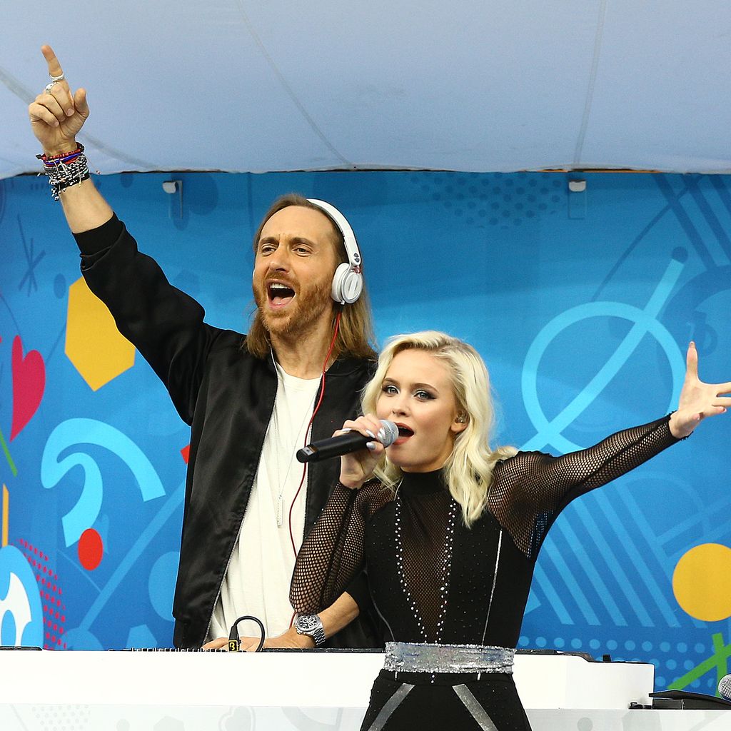 David Guetta und Zara Larsson bei der Eröffnungszeremonie der EM 2016