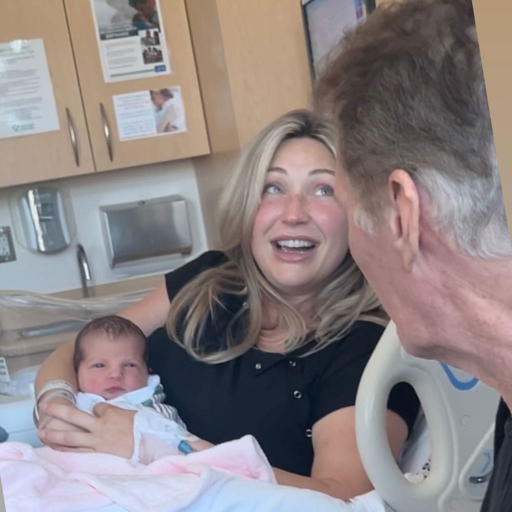 David Hasselhoff mit seiner Tochter und dem Enkelkind