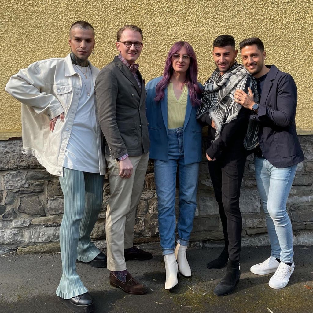 David Jakobs, Jan-Henrik Scheper-Stuke, Leni Bolt, Ayan Yuruk und Aljosha Muttardi, April 2022