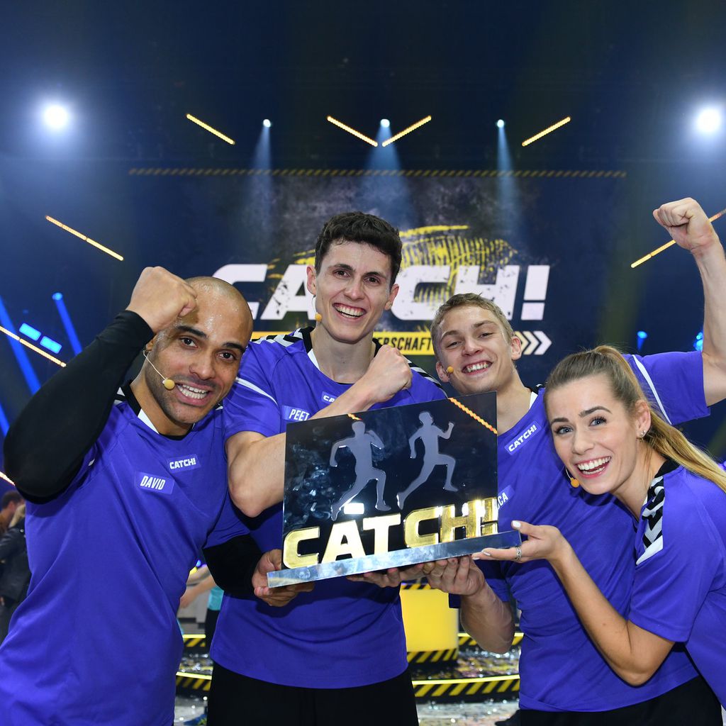 David Odonkor mit seinem Team bei "Catch!" 2020