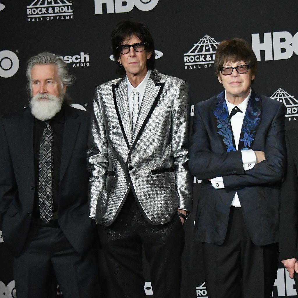 The Cars im April 2018: David Robinson, Ric Ocasek, Elliot Easton und Greg Hawkes