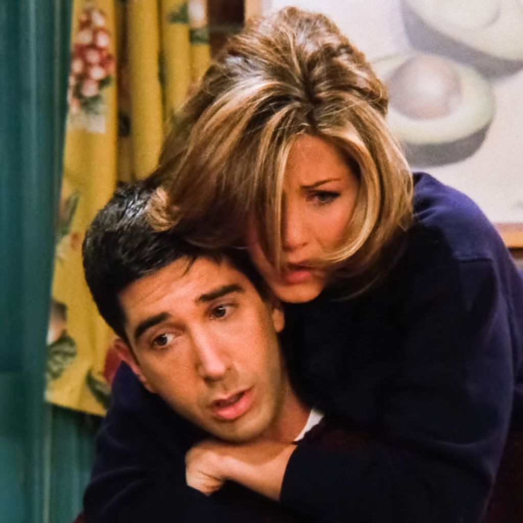 David Schwimmer und Jennifer Aniston in der Sitcom "Friends", 1995