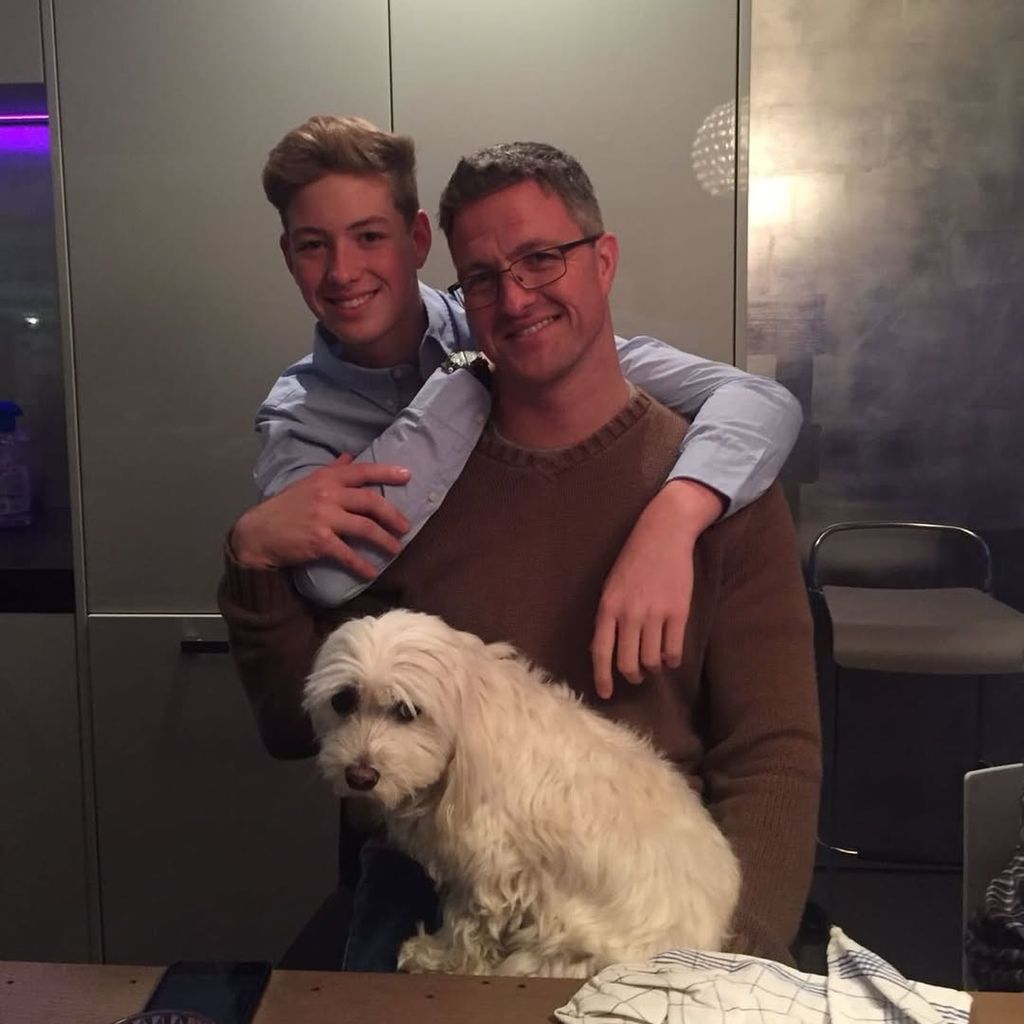 David mit seinem Vater Ralf Schumacher, Oktober 2025