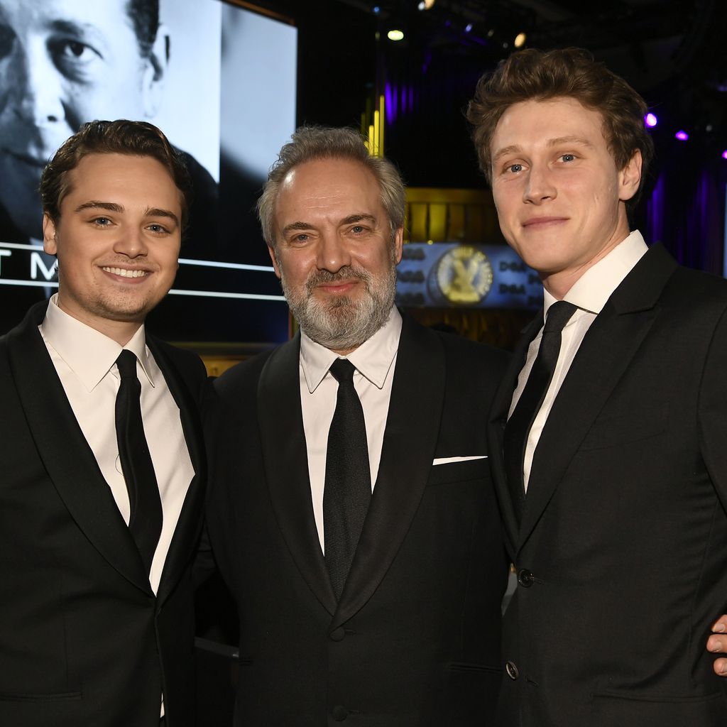 Dean-Charles Chapman, Sam Mendes und George MacKay bei den DGA-Awards in L.A., Januar 2020