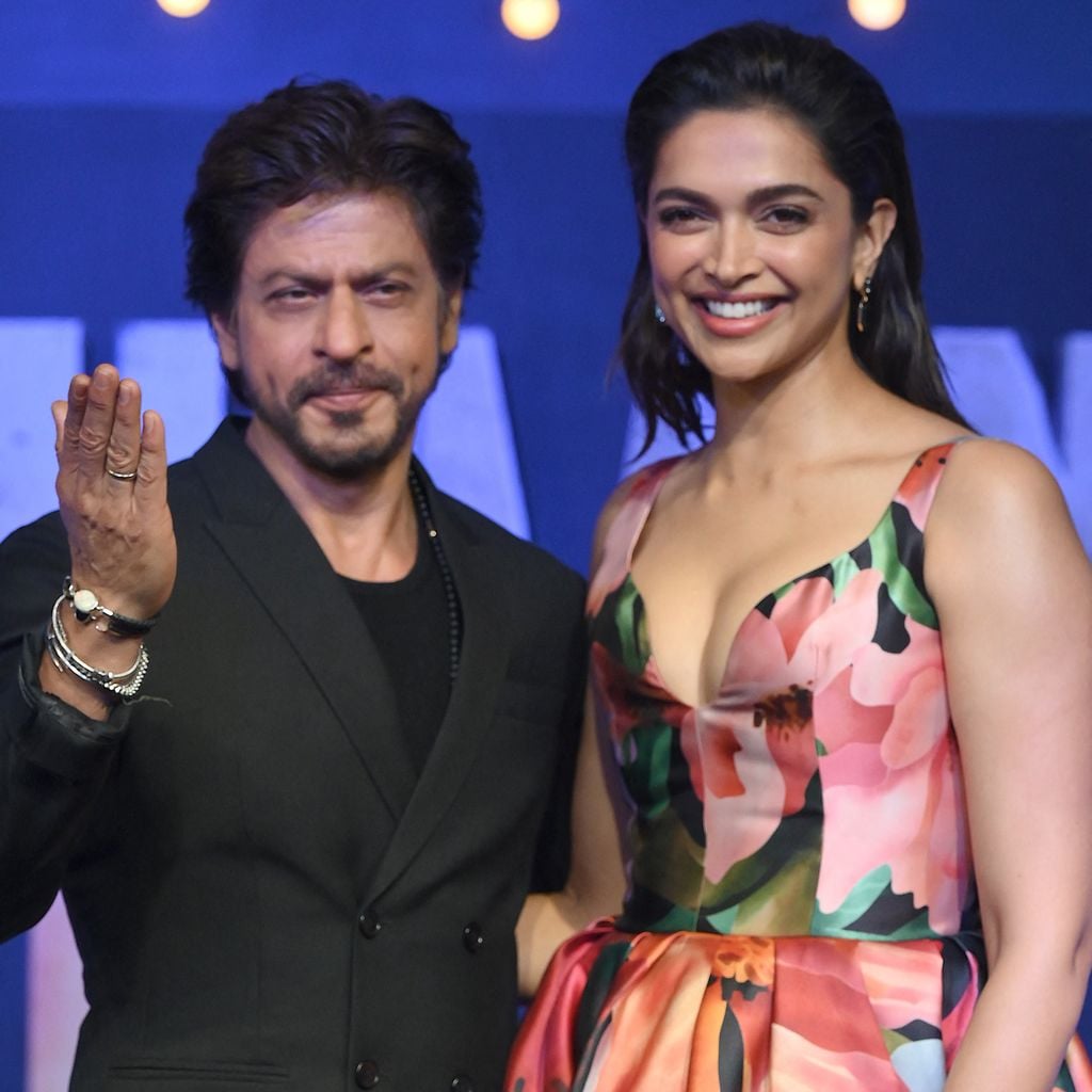 Deepika Padukone und Shah Rukh Khan beim Medientermin zu ihrem Film "Pathaan" in Mumbai, Januar 2023