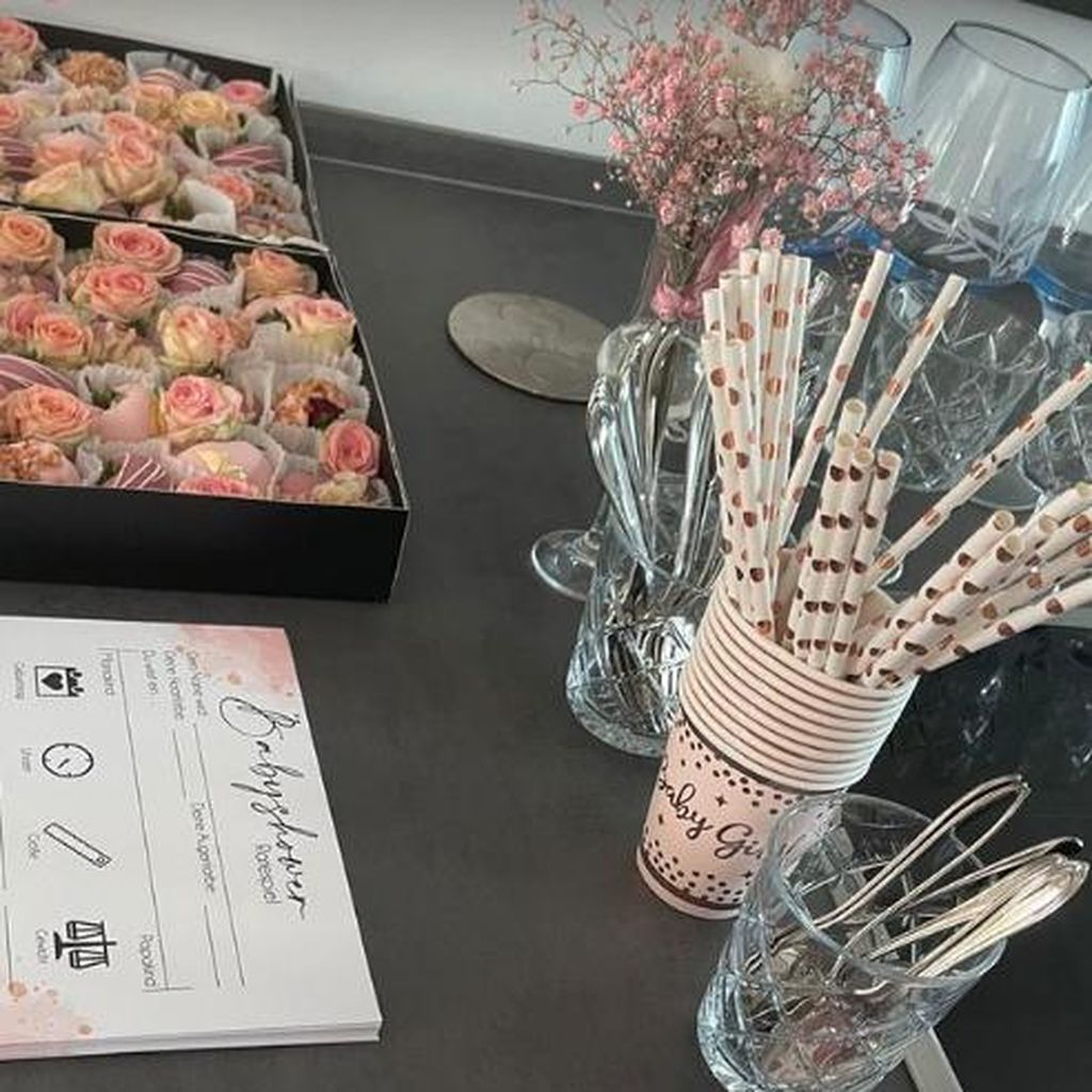 Dekoration bei Angelina Panneks Babyparty