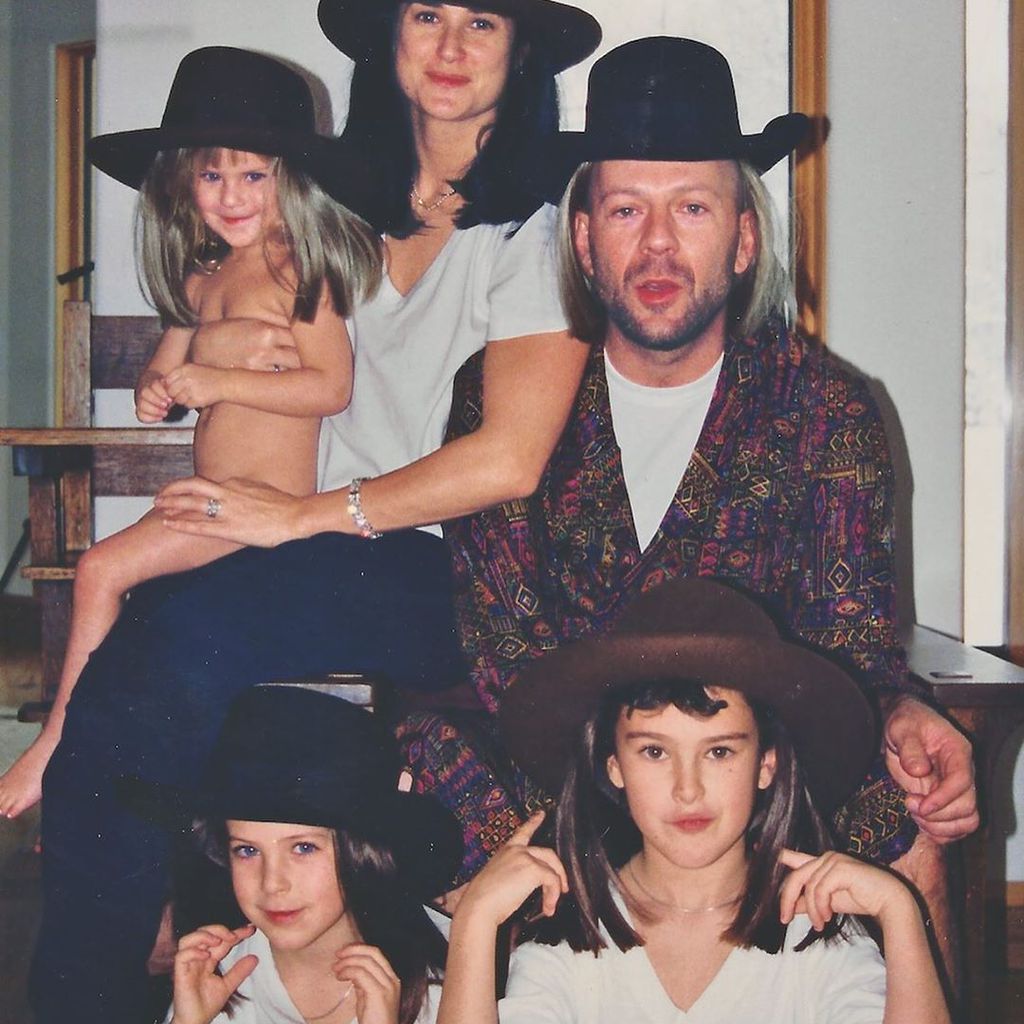 Demi Moore und Bruce Willias mit ihren Töchtern Tallulah, Scout und Rumer
