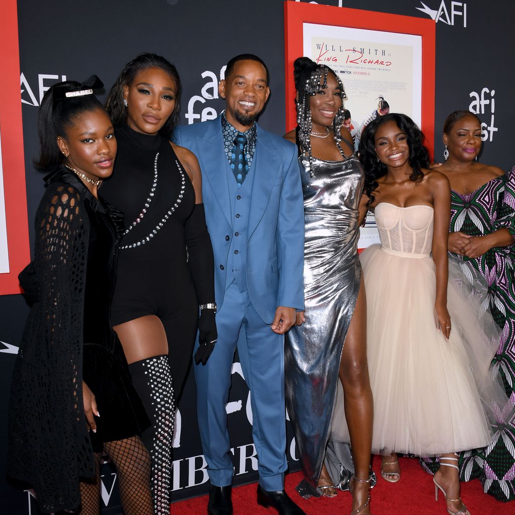 Demi Singleton, Serena Williams, Will Smith, Venus Williams, Saniyya Sidney und Aunjanue Ellis