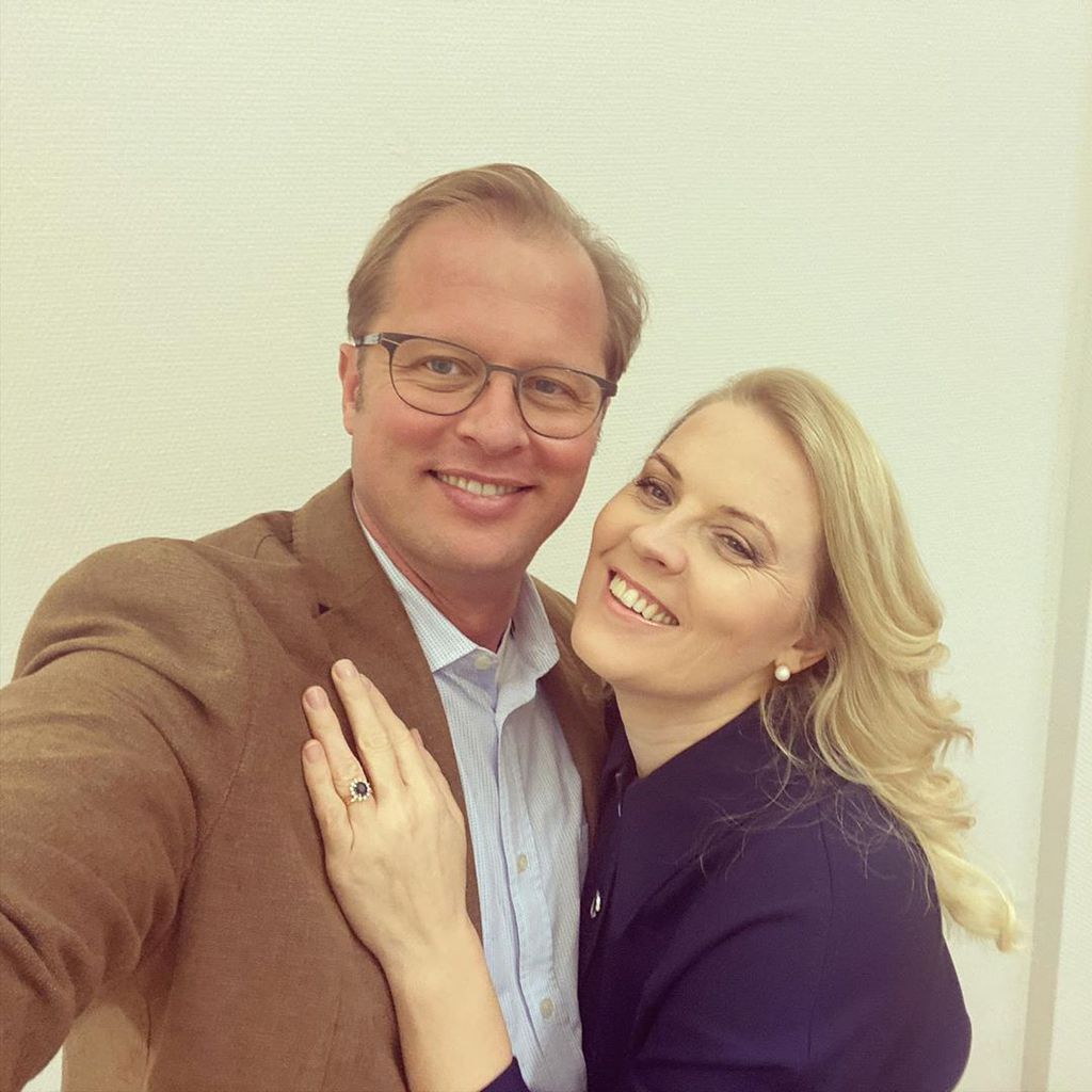 Denis Sawinkin mit Ehefrau Patricia Kelly im Oktober 2020