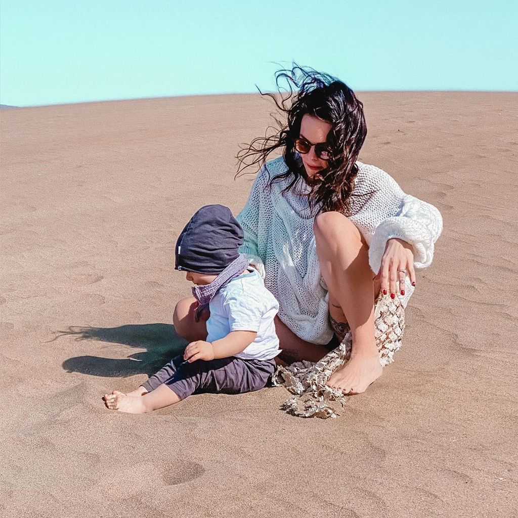 Denise Kappès und ihr Sohn Ben-Matteo im Urlaub, Januar 2020