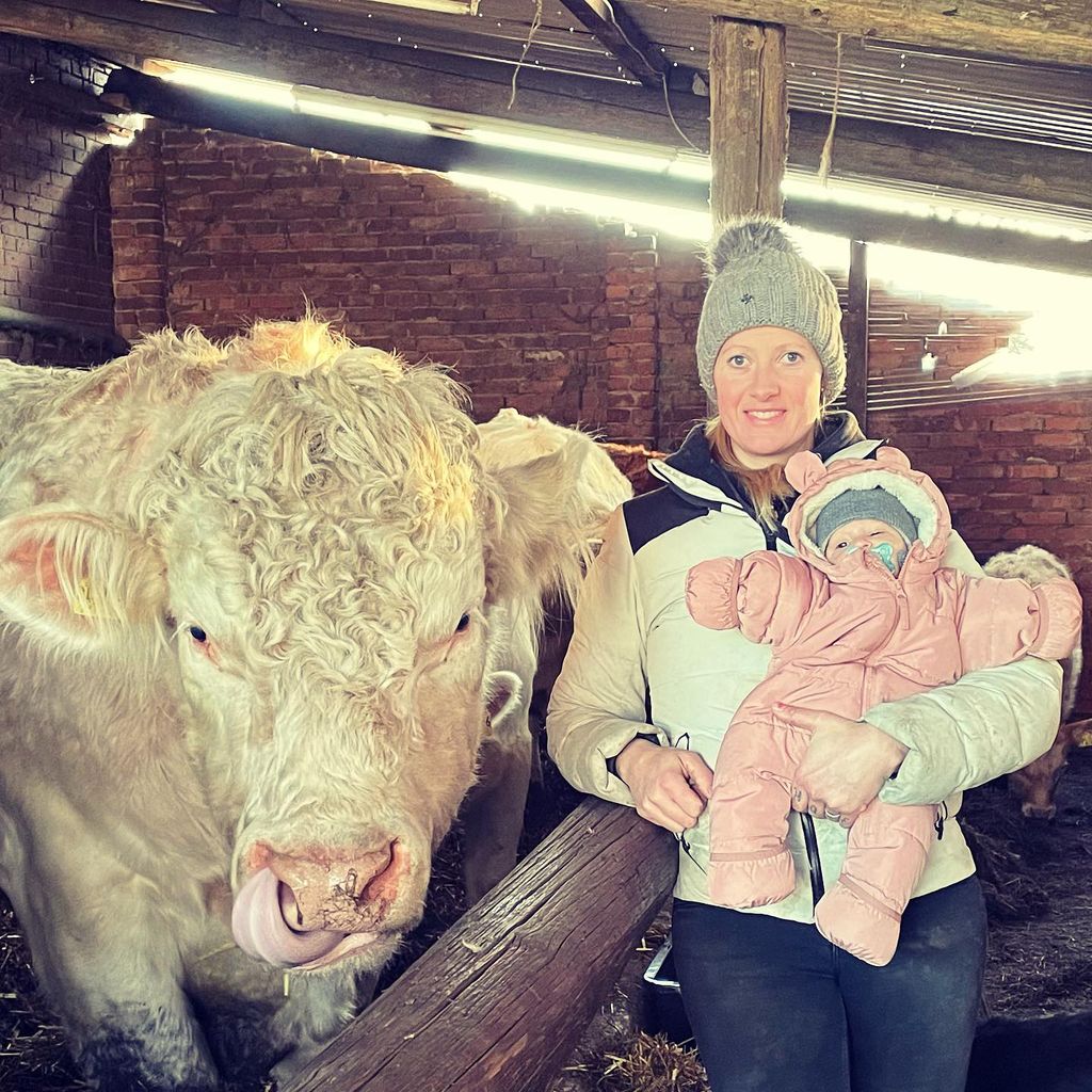 Denise Munding und ihre Tochter Jersey im Januar 2023