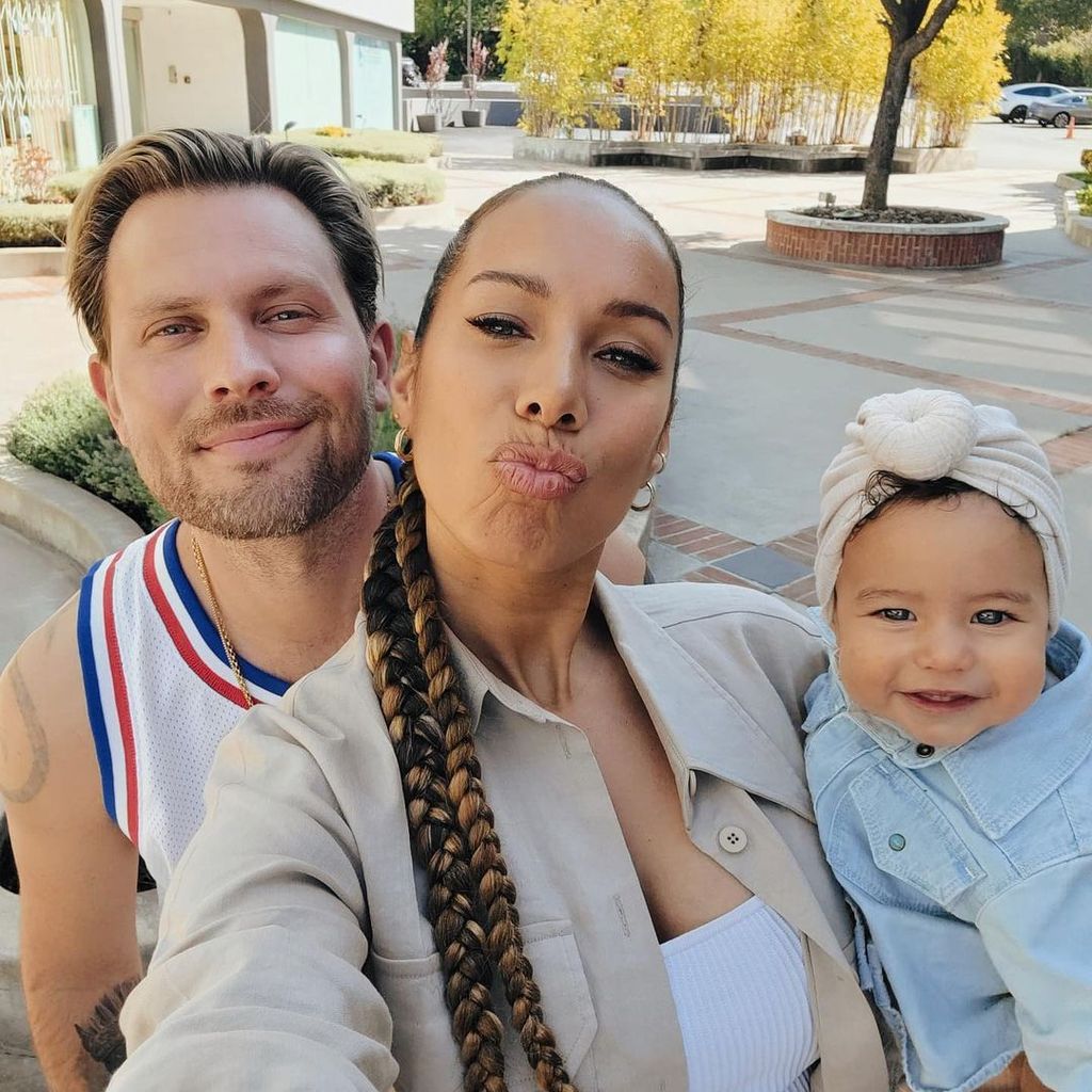 Dennis Jauch und Leona Lewis mit ihrer Tochter