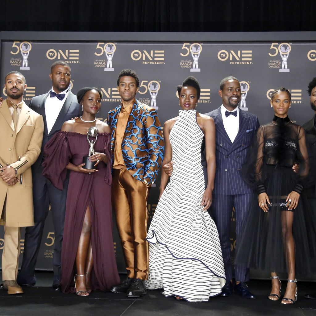 Der Cast von "Black Panther" bei den Naacp Image Awards in Hollywood im März 2019