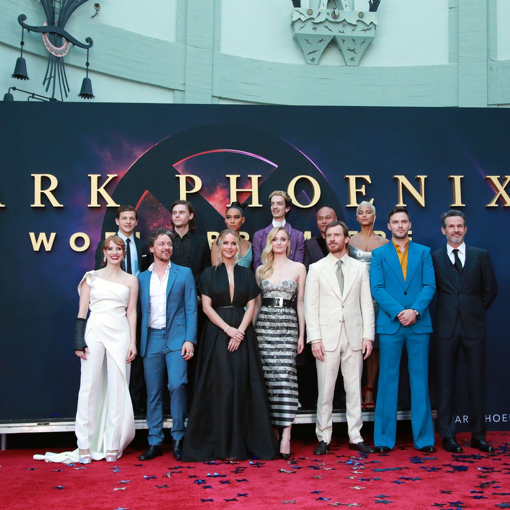 Der Cast auf der Filmpremiere von "Dark Phoenix" in Hollywood im Juni 2019