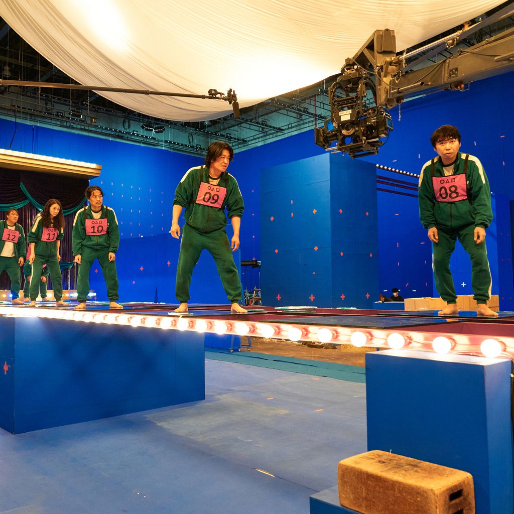 Der Cast von "Squid Game" bei den Dreharbeiten