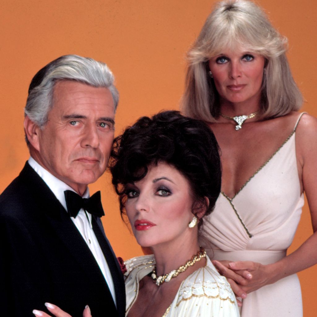 "Der Denver Clan"-Darsteller John Forsythe, Joan Collins und Linda Evans