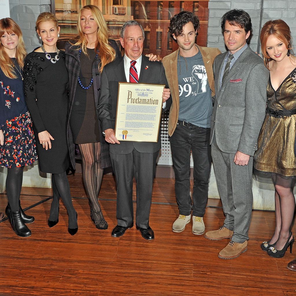 Der "Gossip Girl"-Cast mit Michael Bloomberg, dem Bürgermeister von New York City